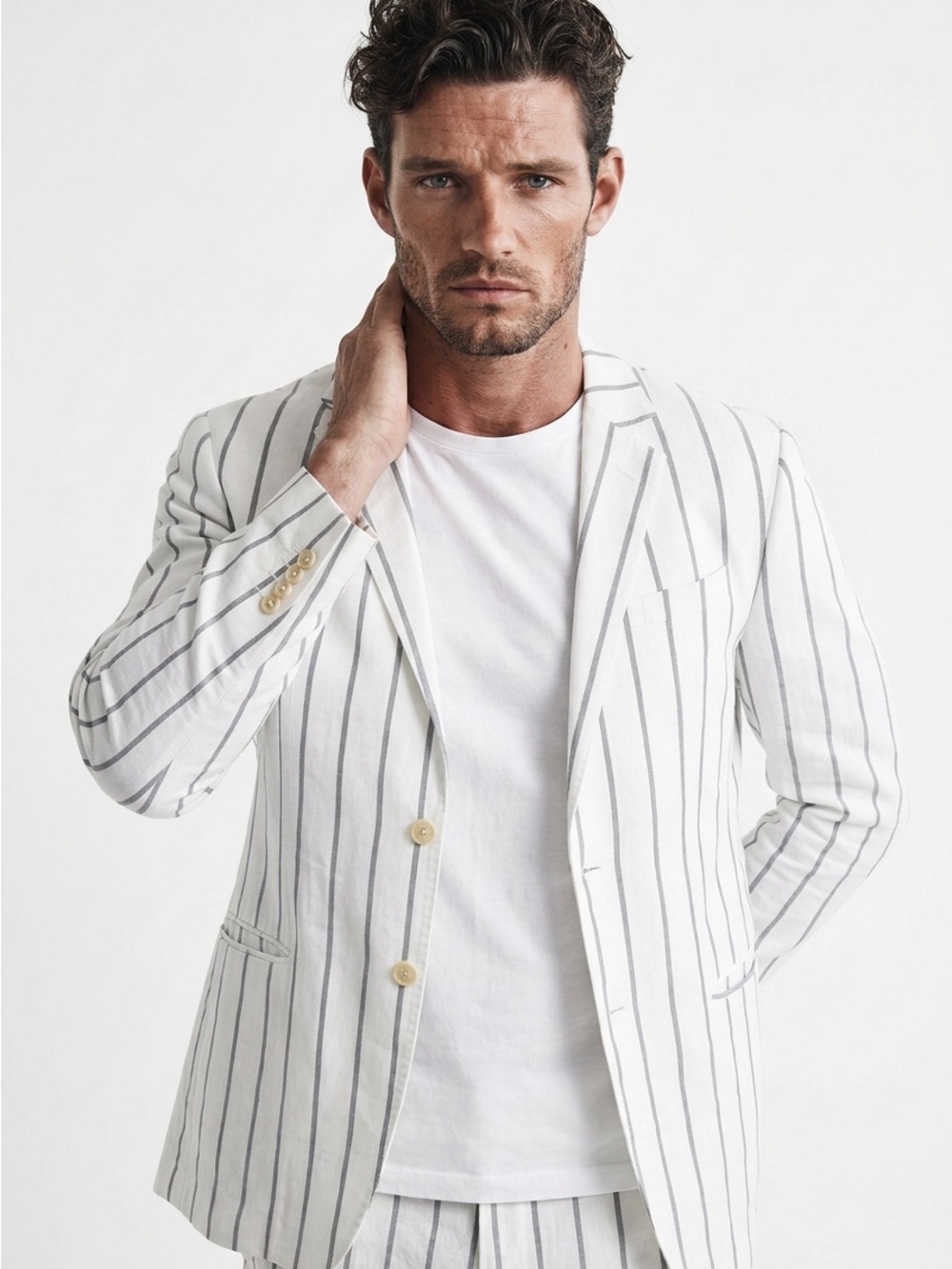 🔸 Vintage Armani Collezioni Linen Blend Blazer 40R | Riviera Gentleman Vibes